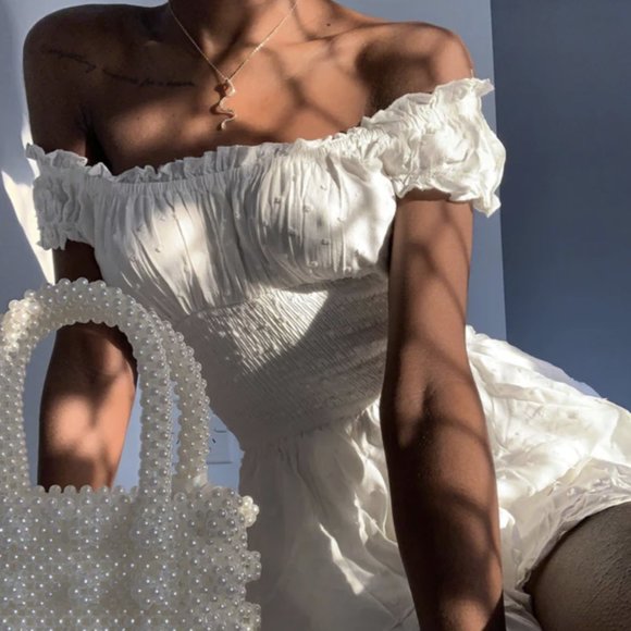 PRINCESS POLLY - THE LOVE GALORE ROMPER WHITE LOWER IMPACT - Picture 1 of 3